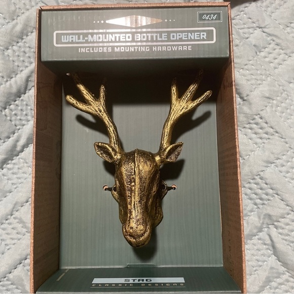 The Kraftsman Co Deer Head Mounted Bottle Opener - Picture 1 of 4